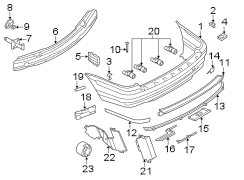 REAR BUMPER. BUMPER & COMPONENTS.