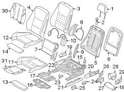 SEATS & TRACKS. PASSENGER SEAT COMPONENTS.