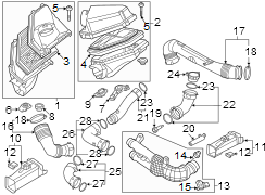 Engine Air Intake Hose O-Ring (Upper, Lower)