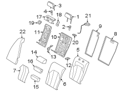 SEATS & TRACKS. REAR SEAT COMPONENTS.