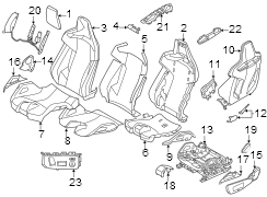 Trim. Cover. Seat. (Left, Front). Seat Trim Panel. Trim.