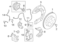 REAR SUSPENSION. BRAKE COMPONENTS.