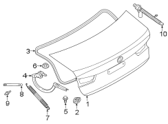 TRUNK LID. LID & COMPONENTS.