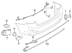 Parking Aid System Wiring Harness (Rear)