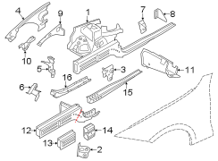 FENDER. STRUCTURAL COMPONENTS & RAILS.