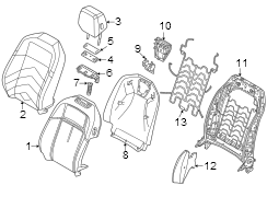 Panel backrest. Seat Back Panel. (Rear)