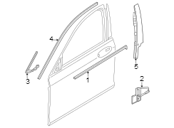 Belt molding. Shaft cover outer. (Left, Front)