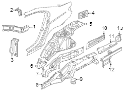 Wheel arch extension. (Right)