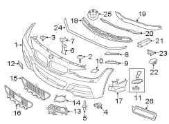 FRONT BUMPER & GRILLE. BUMPER & COMPONENTS.