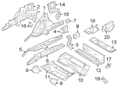 REAR BODY & FLOOR. FLOOR & RAILS.