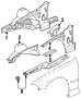 Reinforcement. Section. Wheel housing strut. (Front, Rear). Part included in apron.