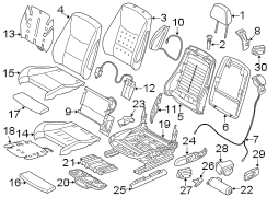 Seats & tracks. Passenger seat components.