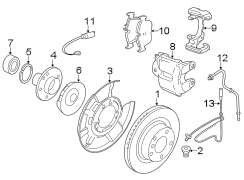 REAR SUSPENSION. BRAKE COMPONENTS.