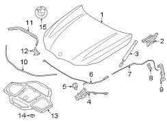 Rear suspension. Hood & components.