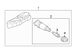 Rear suspension. Tire pressure monitor components.