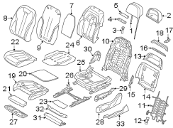 SEATS & TRACKS. DRIVER SEAT COMPONENTS.