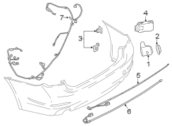 REAR BUMPER. ELECTRICAL COMPONENTS.