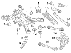 Rear suspension. Suspension components.