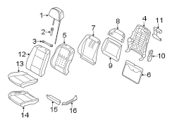 Seats & tracks. Front seat components.