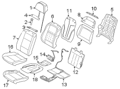 SEATS & TRACKS. FRONT SEAT COMPONENTS.