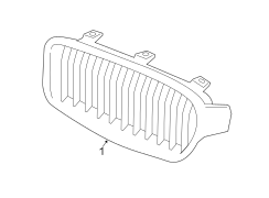 FRONT BUMPER & GRILLE. GRILLE & COMPONENTS.