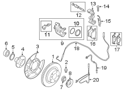 REAR SUSPENSION. BRAKE COMPONENTS.