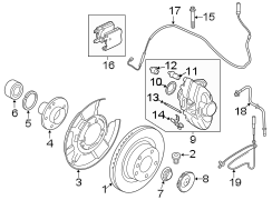 REAR SUSPENSION. BRAKE COMPONENTS.