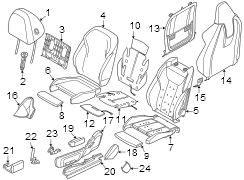 Cover. Belt. Seat. (Left, Upper). Seat Belt Anchor Plate.