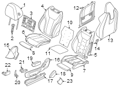 Seat Back Panel Cap (Left)