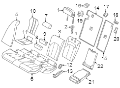 Seat Back Cushion Cover (Left, Upper)