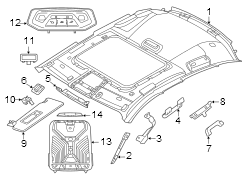 Interior Grab Bar Bracket (Front, Rear)