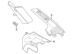 Body C-Pillar Trim Panel (Left, Rear, Upper)