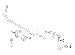 Rear suspension. Stabilizer bar & components.