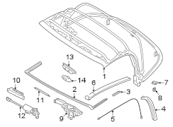 CONVERTIBLE/SOFT TOP. FRAME & COMPONENTS.