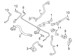 Hose. (Upper, Lower). Auxiliary Radiator.