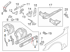 Wheel Housing Side Panel (Left, Front, Rear)