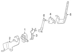 Headlight Level Sensor Strut Support (Left, Front)