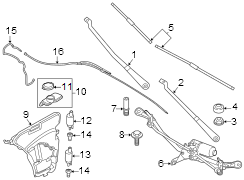 Windshield. Wiper & washer components.