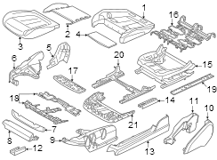 Seats & tracks. Passenger seat components.