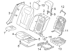 Seats & tracks. Rear seat components.