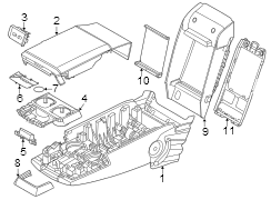 Seats & tracks. Rear seat components.