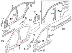 Body A-Pillar Reinforcement (Right, Lower)