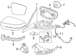 Door Mirror Housing (Lower)