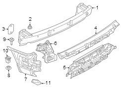 Bumper Cover Support Rail Insulator (Right)