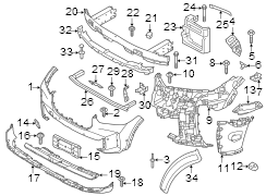 Bumper Cover Support Rail (Front, Upper)