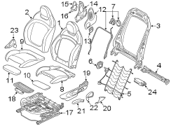 Headrest (Left, Rear)