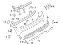 Bumper Cover Support Rail (Right, Rear)