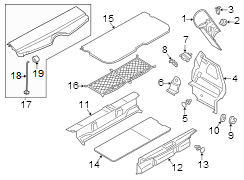 Trunk Trim Panel (Left, Rear, Upper)