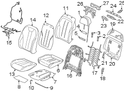 SEATS & TRACKS. FRONT SEAT COMPONENTS.