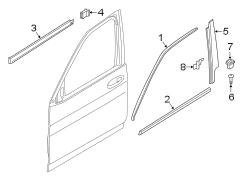 FRONT DOOR. EXTERIOR TRIM.